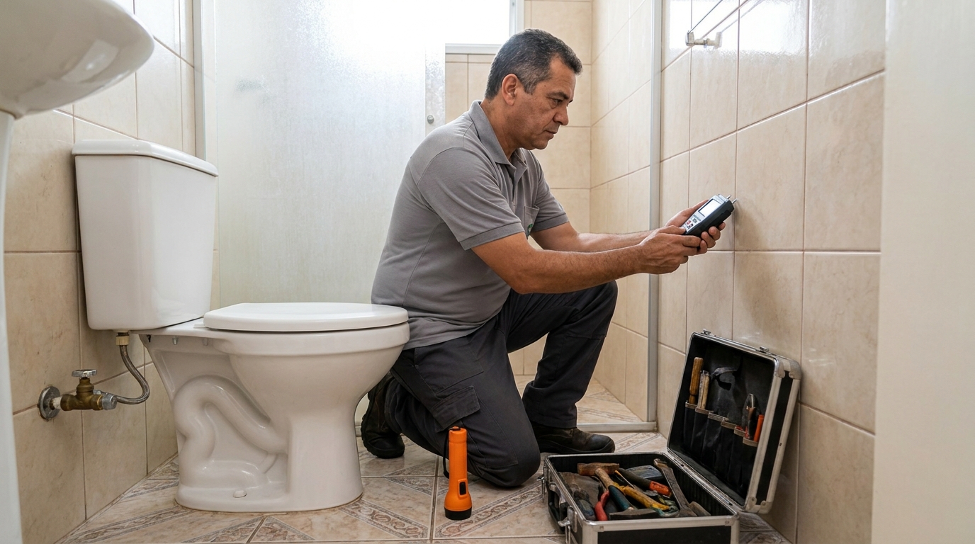 Técnico de caça vazamento com detector em Rio Branco‑AC